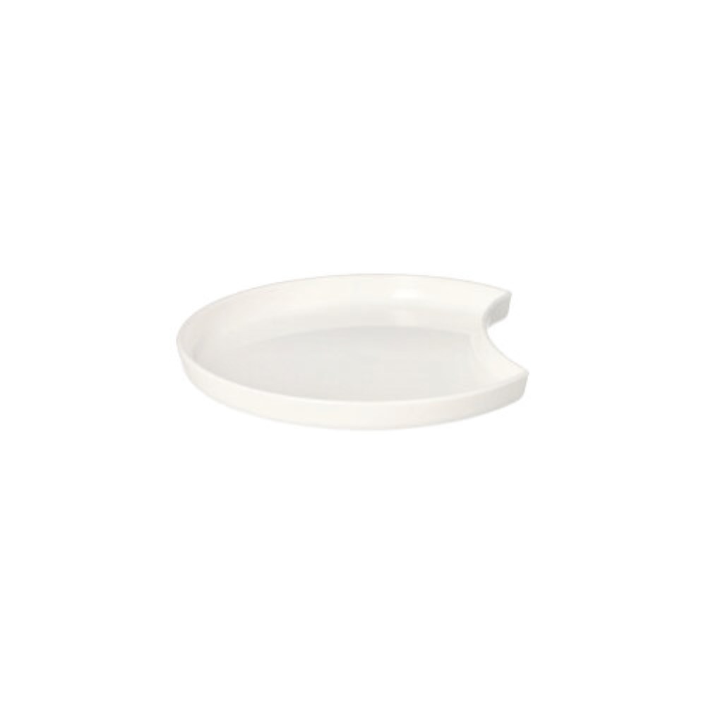 50 Mehrweg-Teller Halbmond Ø 12 cm · 1,2 cm weiss "Cella"