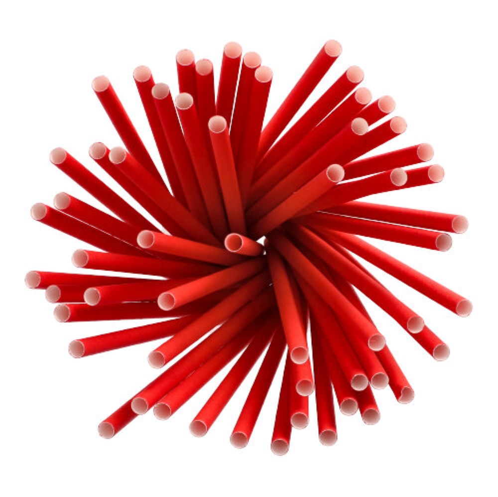 135 Shake-Halme, Papier Ø 8 mm · 25 cm rot