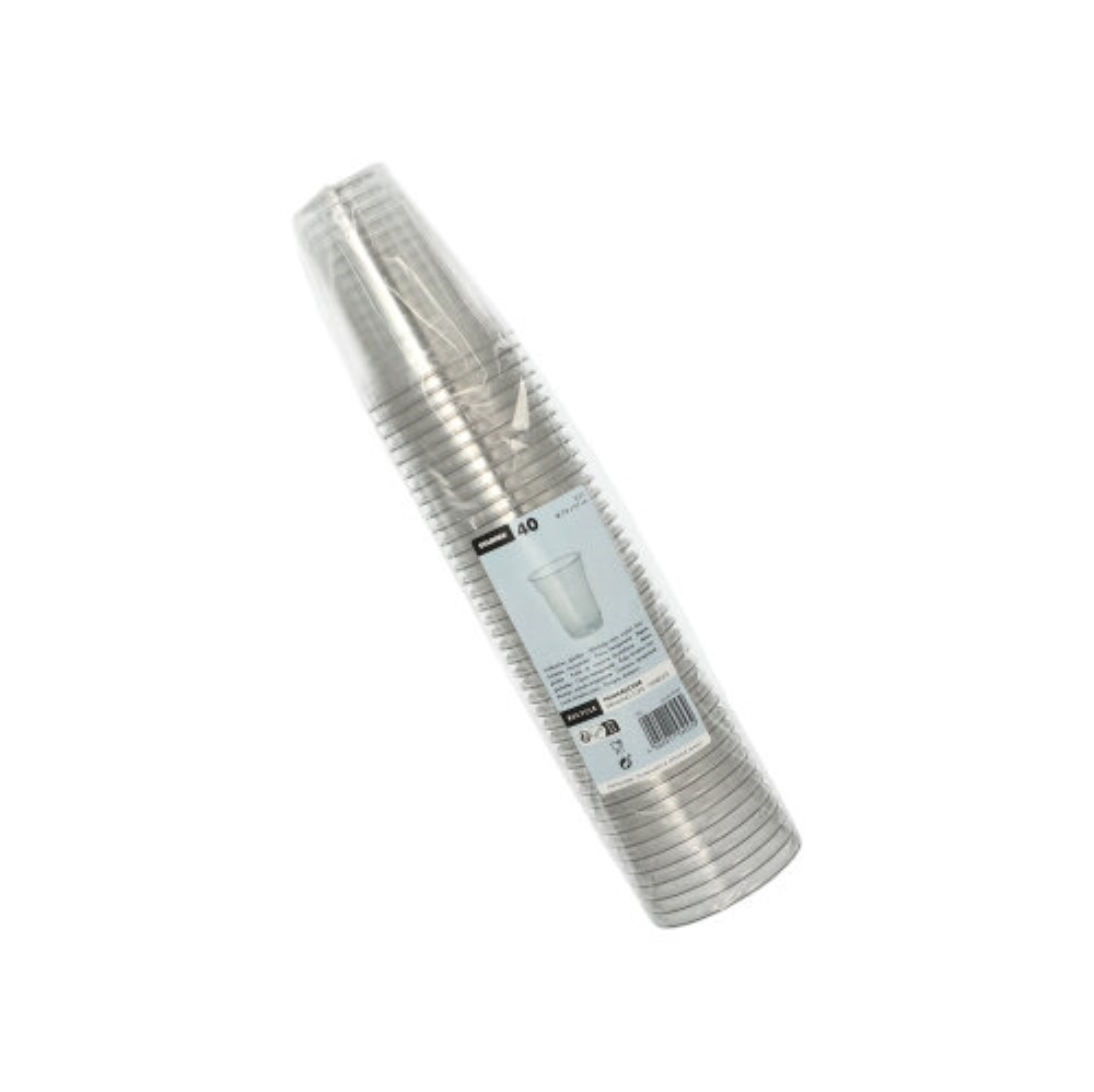 40 Trinkbecher "Hurricane", PET 0,2 l Ø 7,8 cm · 9,7 cm glasklar