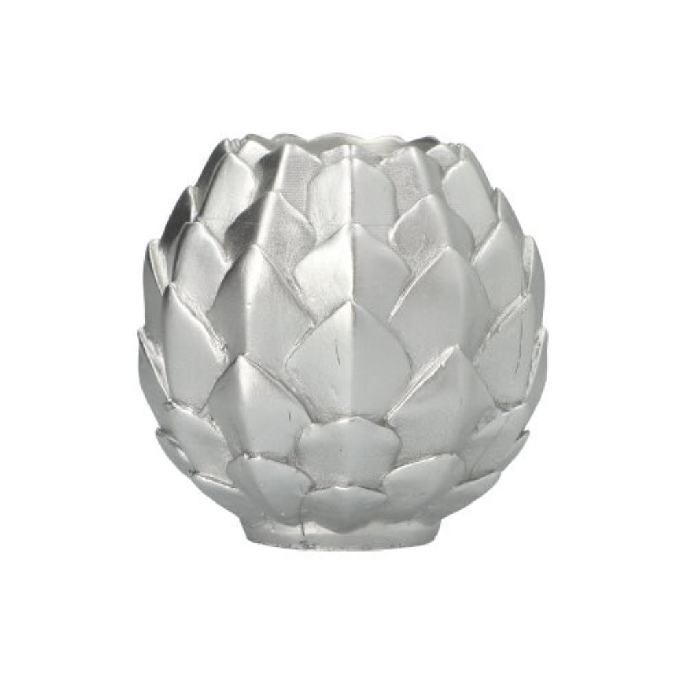 Kugelkerze Ø 10 cm silber "Pine Cone"