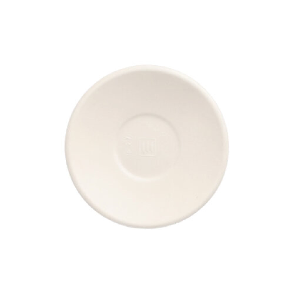 50 Teller Zuckerrohr "pure" rund Ø 9 cm · 1,3 cm weiss "Cella"