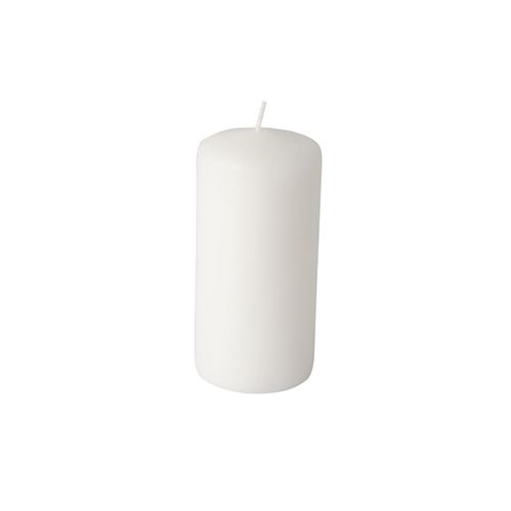 8 Stumpenkerzen Ø 50 mm · 100 mm weiss