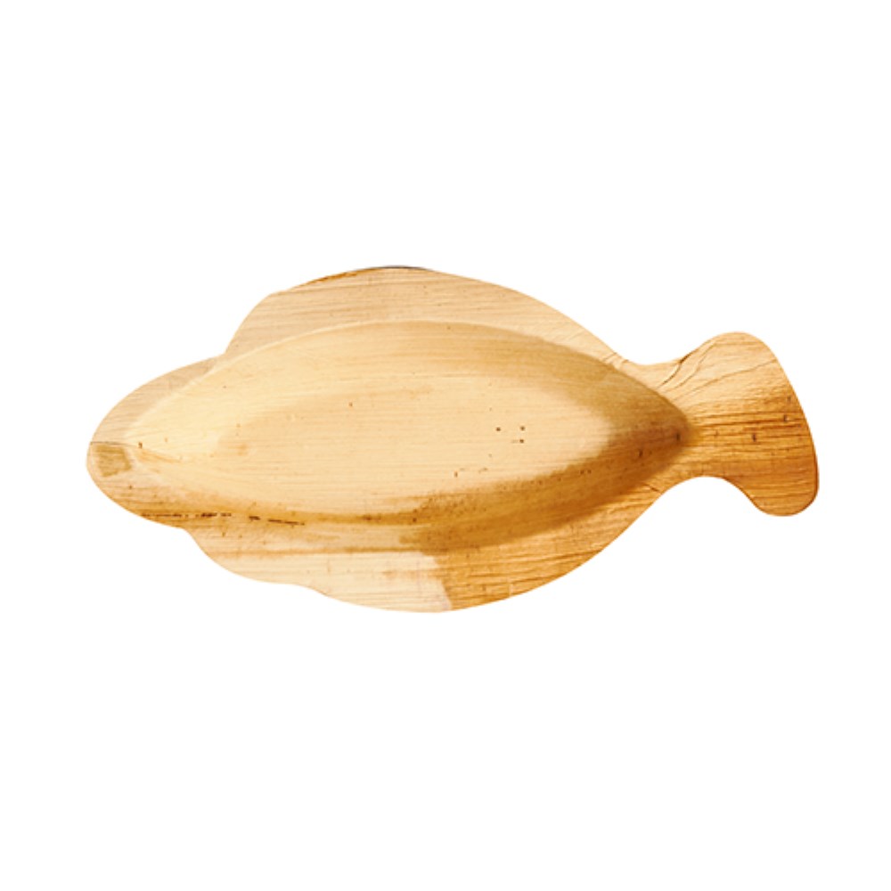 25 Teller, Palmblatt "pure" 24 cm x 11 cm x 2,5 cm "Fisch"