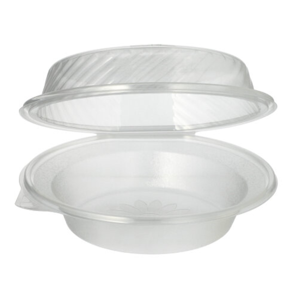 25 Feinkost- und Salatschalen mit Klappdeckel PP rund 950 ml 8,7 cm x 22 cm x 21,5 cm