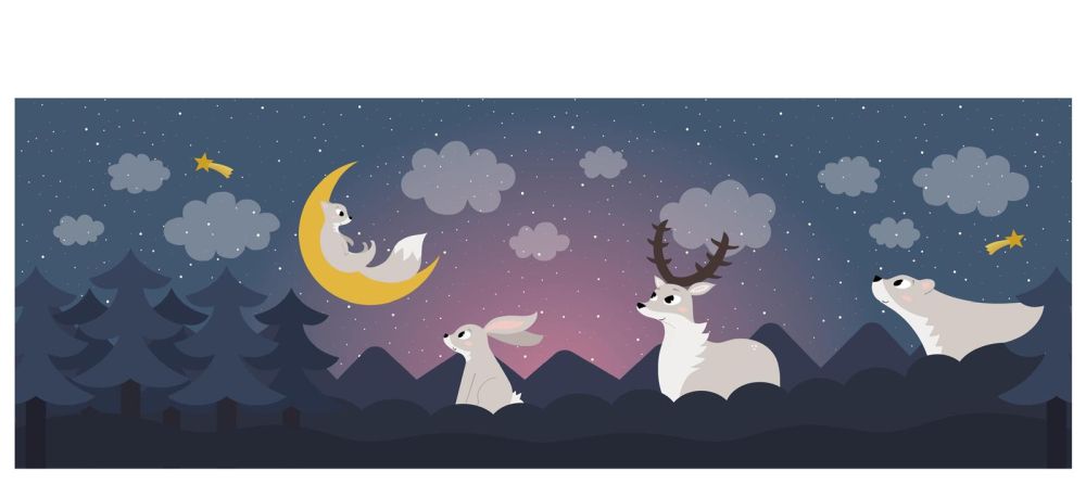 Nacht Licht - Laterne ReVOLUTION 2.0  - Wald - Kabellos , Musik, Weinen Detektor, USB Aufladbar