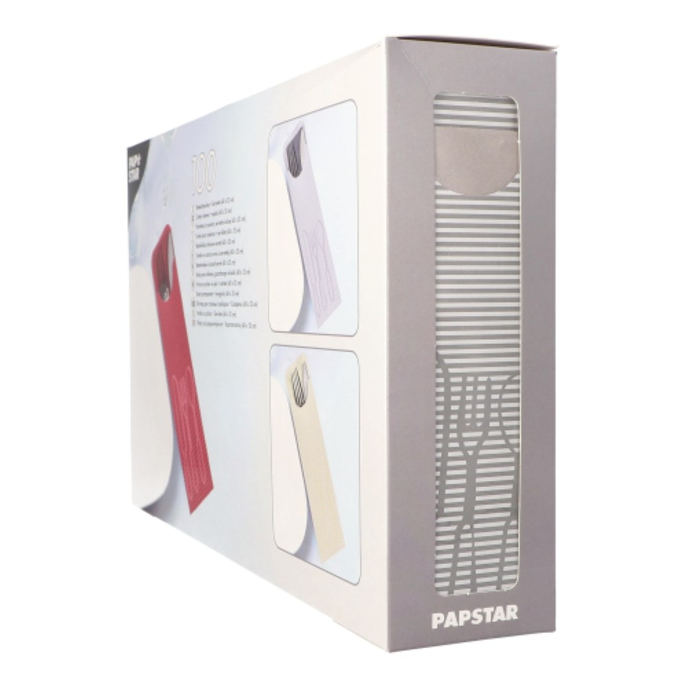 100 Bestecktaschen 23,5 cm x 7,3 cm grau inkl. farbiger Serviette