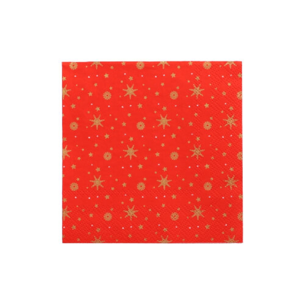 50 Servietten, 3-lagig 1/4-Falz 25 cm x 25 cm "Plain Christmas Trees"