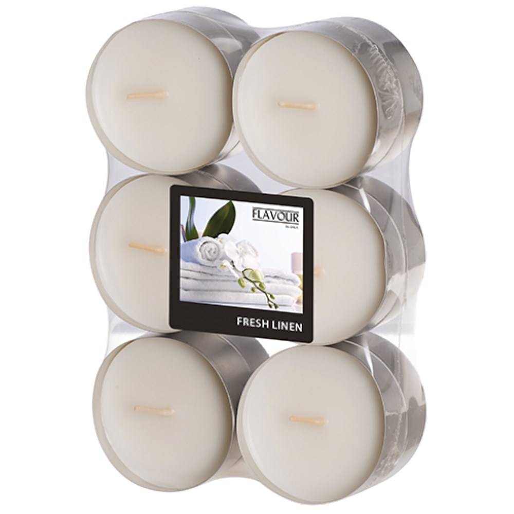 12 "Flavour by GALA" Maxi Duftlichte Ø 58 mm · 24 mm weiss - Fresh Linen 12 "GALA" Maxi Duftlichte Ø 58 mm · 24 mm weiss - Fresh Linen