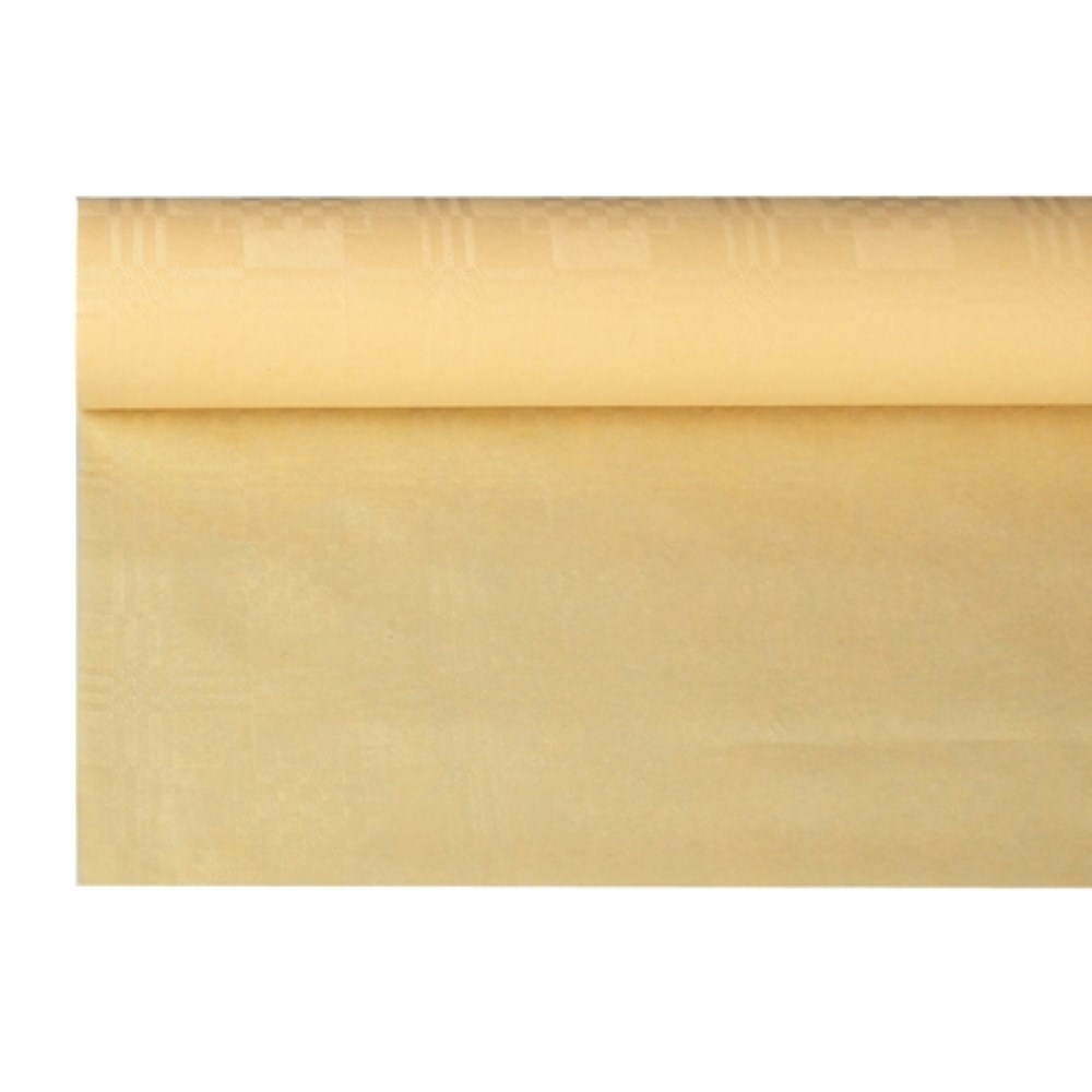 Papiertischtuch mit Damastprägung 8 m x 1,2 m creme