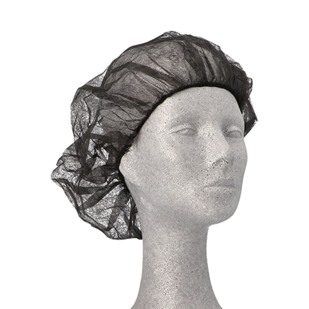 100 "WORK-INN/PS" Barett-Hauben, Vlies Ø 52 cm schwarz