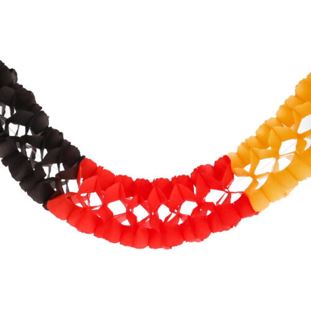 Girlande, Papier Ø 16 cm · 4 m "Deutschland" schwer entflammbar