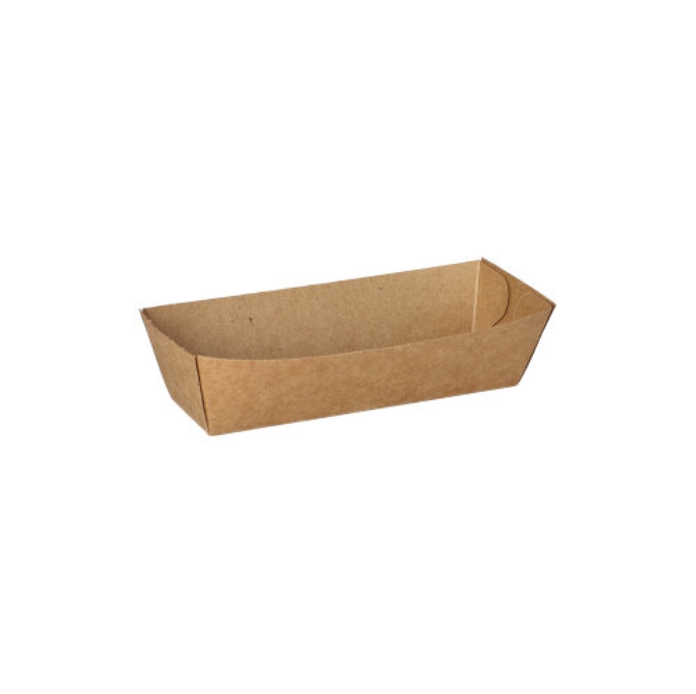 50 Snacktrays, Pappe "pure" 3 cm x 3,3 cm x 10,5 cm braun