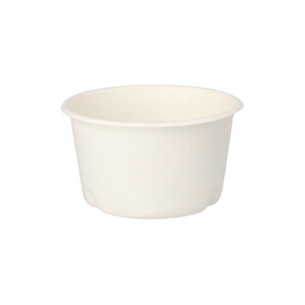 50 Suppenbecher, Zuckerrohr "pure" 350 ml Ø 10 cm · 6,4 cm weiss
