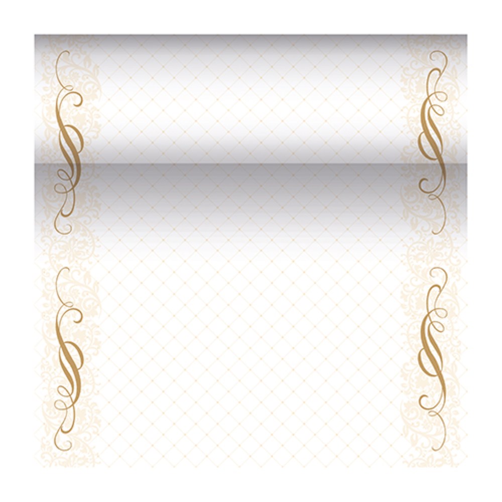 Tischläufer, stoffähnlich, PV-Tissue Mix "ROYAL Collection" 24 m x 40 cm gold "Megan"