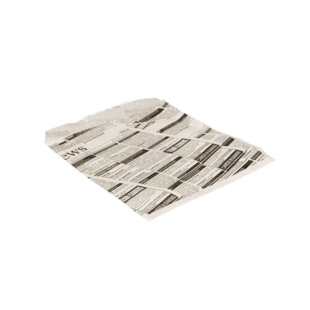 1000 Hamburger-Tüten, Pergament-Ersatz 16 cm x 18 cm "Newsprint" fettdicht