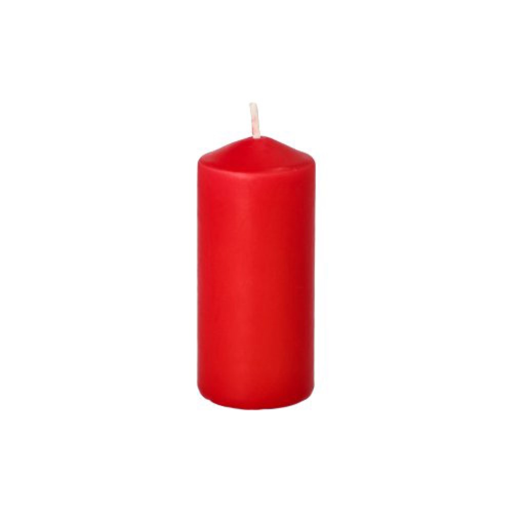 10 Stumpenkerzen Ø 40 mm · 90 mm rot