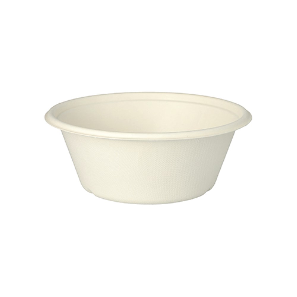 25 Schalen, Zuckerrohr "pure" 750 ml Ø 17 cm · 6,5 cm weiss