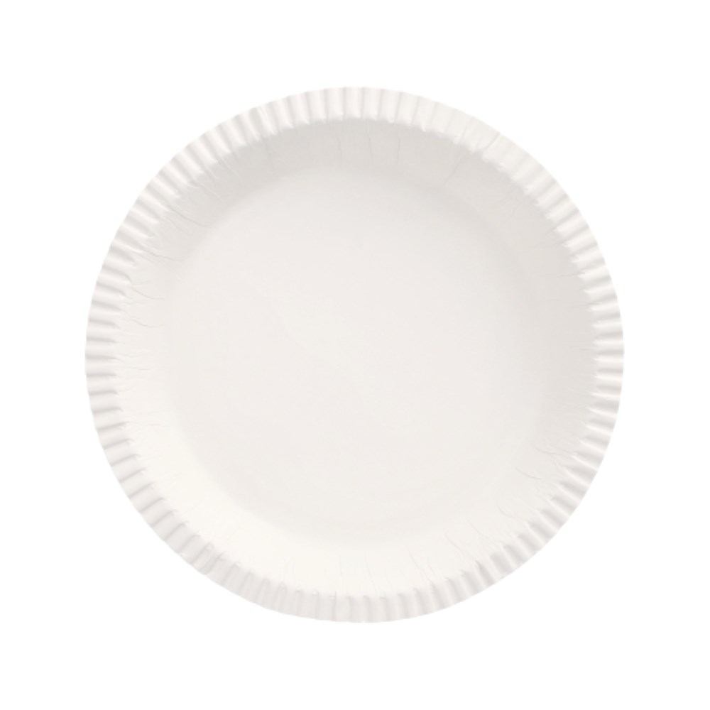 10 Schalen, Pappe rund Ø 19 cm · 2,4 cm weiss