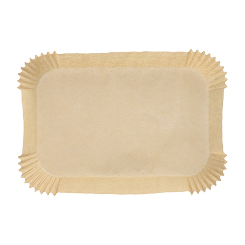 100 Backpapiere 22 cm x 14 cm x 4,5 cm braun für Heißluftfritteusen