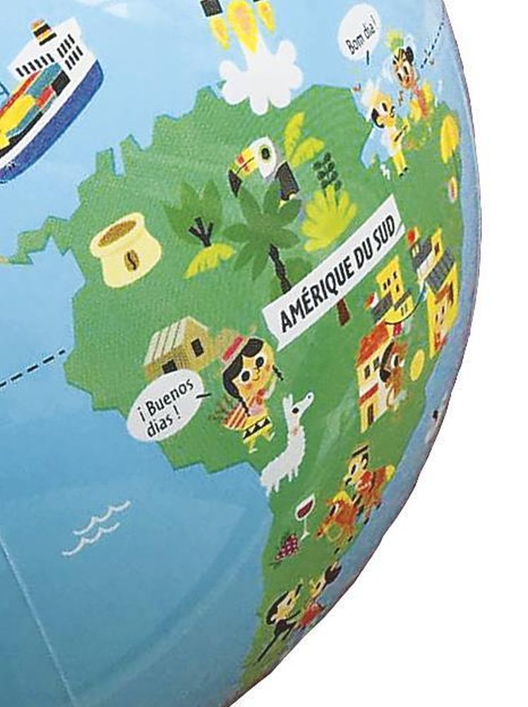 Kleine Reisende 30 cm -aufblasbarer Globus - Lernspielzeug