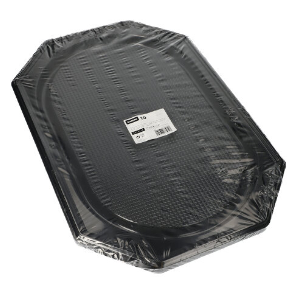 10 Servierplatten, PET 54 cm x 35 cm schwarz