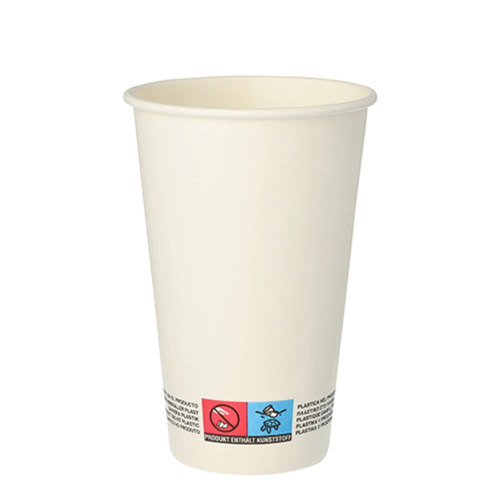 50 Trinkbecher, Pappe "To Go" 0,3 l Ø 8 cm · 11,7 cm weiss
