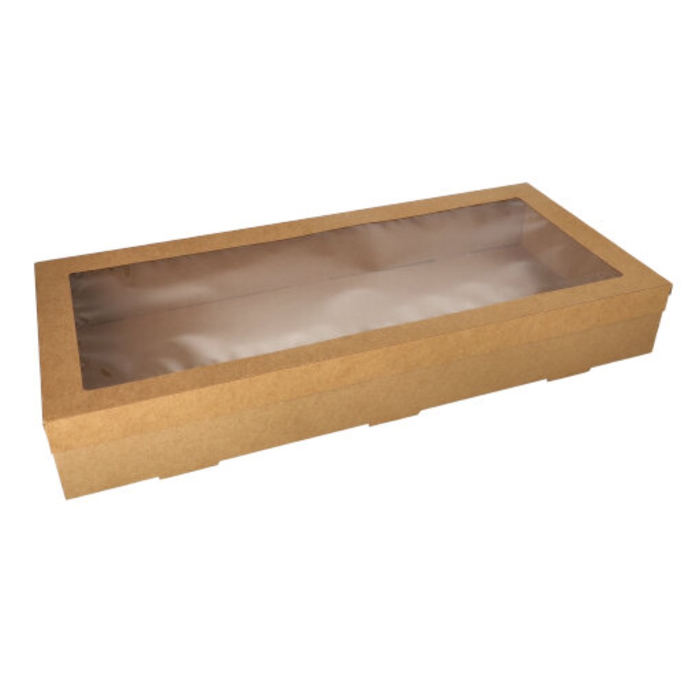 10 Transport- und Catering-Kartons, Pappe eckig 8 cm x 25,2 cm x 55,8 cm braun