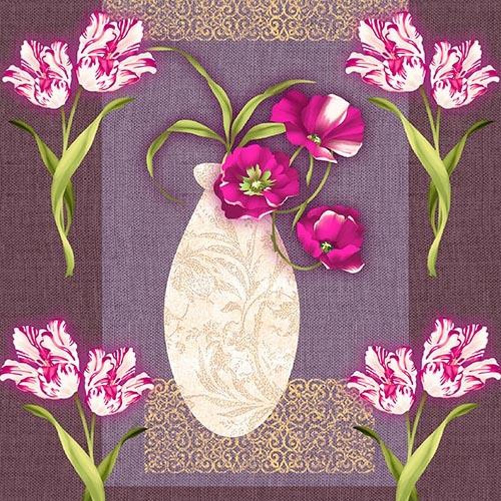 20 Servietten, 3-lagig 1/4-Falz 33 cm x 33 cm "Sonata"