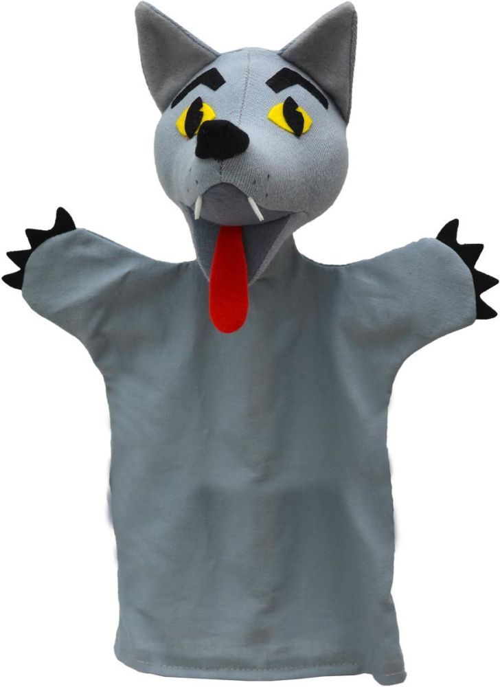 Handpuppe  Wolf 30 cm - Made in Europe - Winterspielzeug
