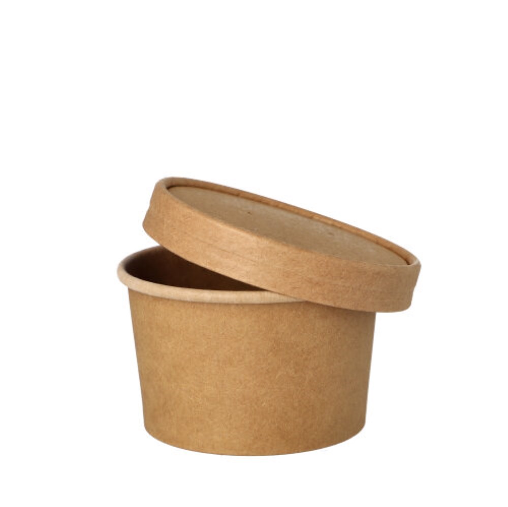 25 Suppenbecher, Pappe 230 ml Ø 9,8 cm · 6 cm braun