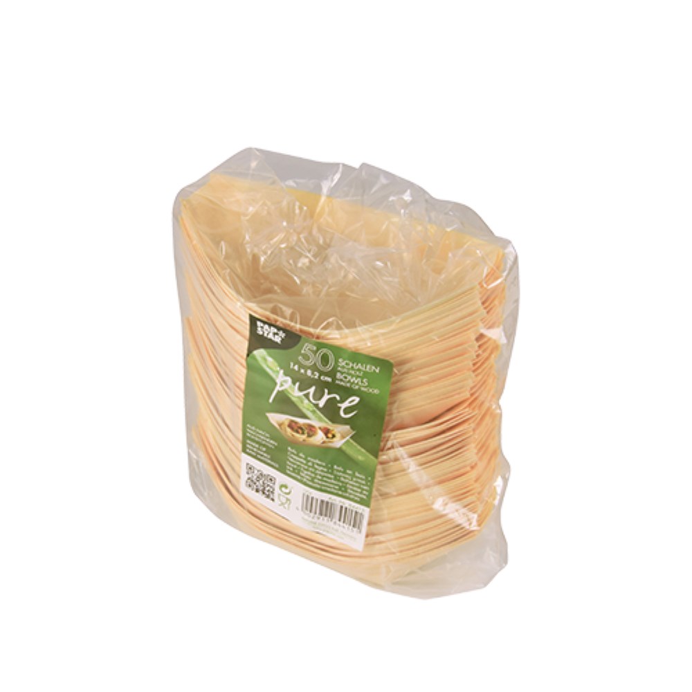 50 Fingerfood - Schalen, Holz "pure" 14 cm x 8,2 cm "Schiffchen" 50 Fingerfood - Schalen, Holz "pure" 14 cm x 8,2 cm "Schiffchen"