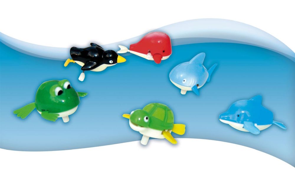 SCHWIMMENDE TIERE - Badewannenspielzeug - Aufziehspielzeug - kleines Geschenk