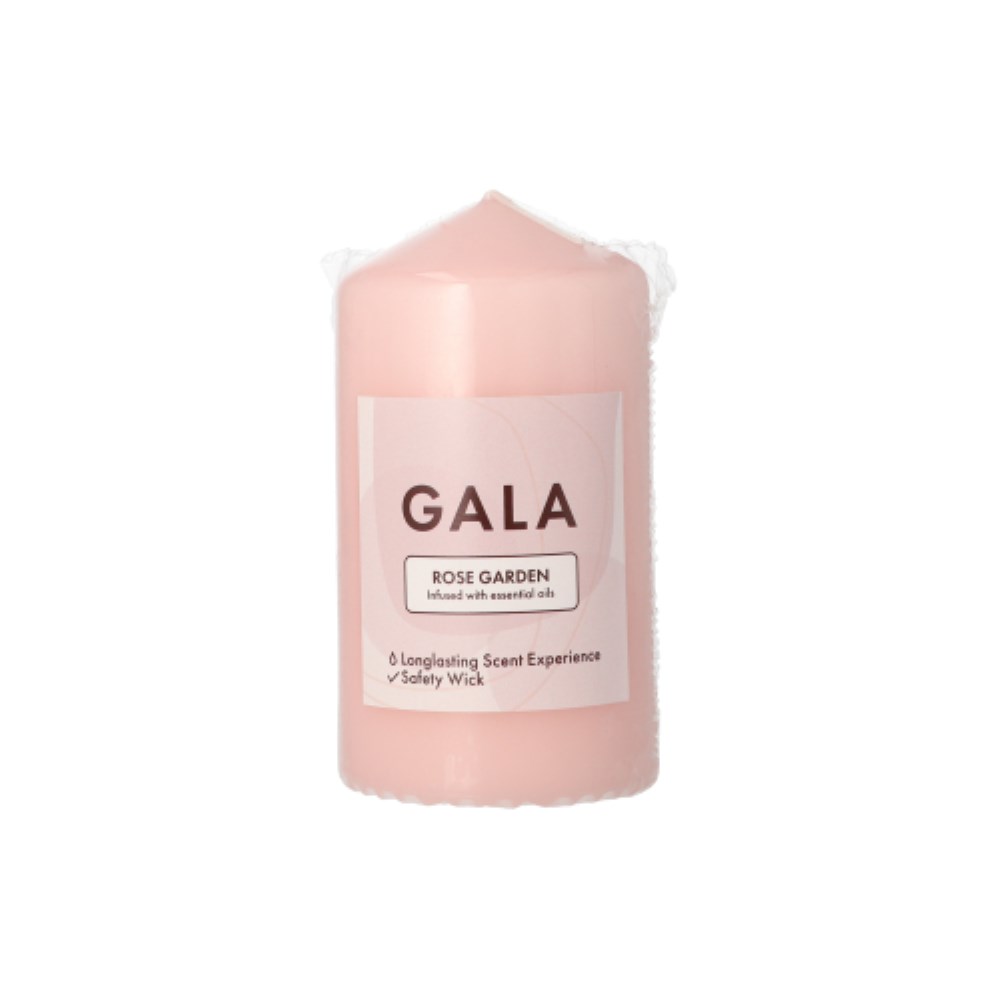 "GALA" Duft-Stumpenkerze Ø 58 mm · 110 mm rose - Rose Garden