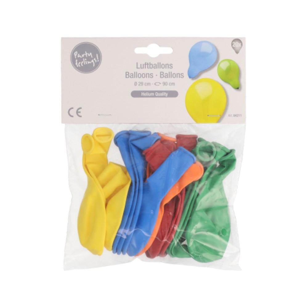 20 Luftballons Ø 29 cm farbig sortiert