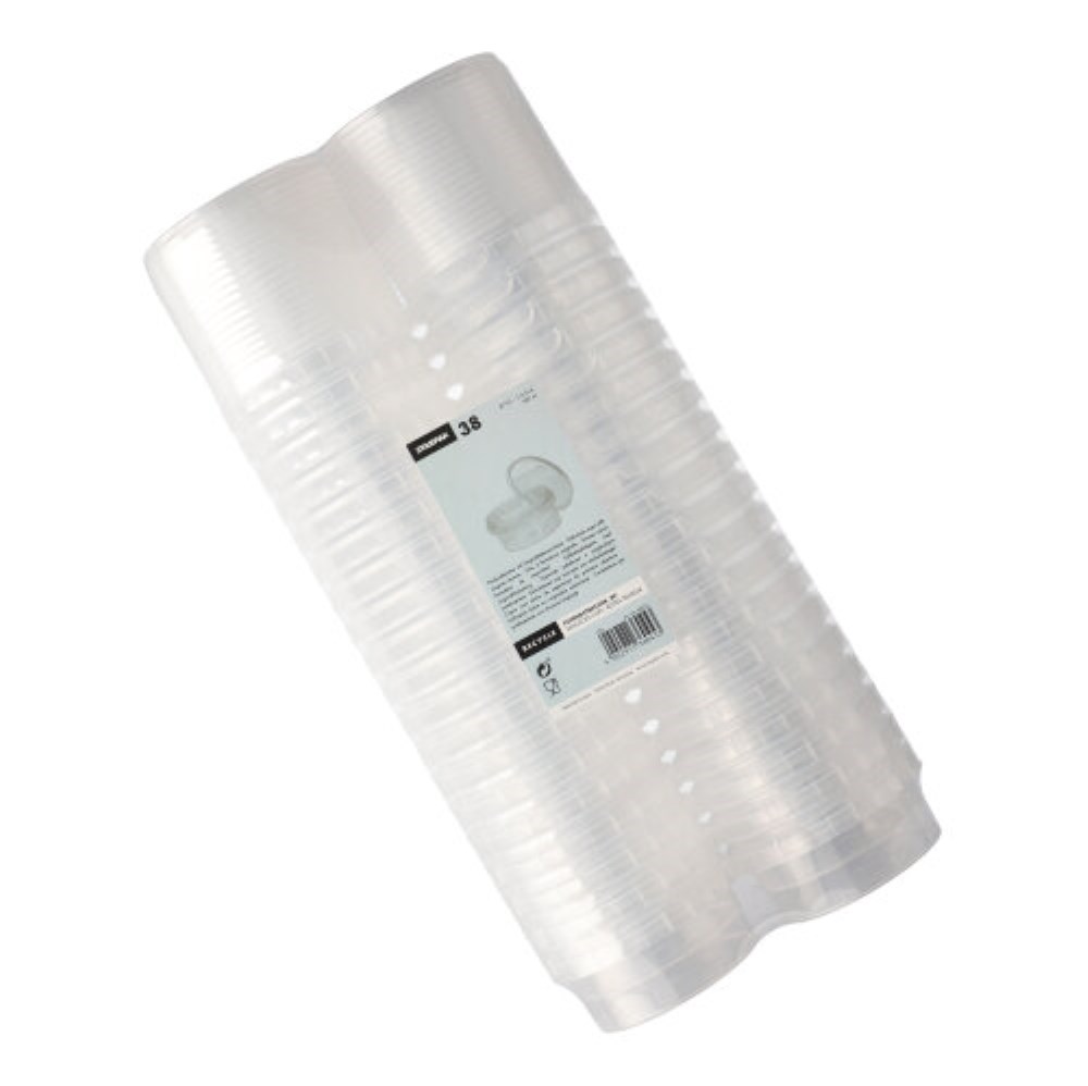 38 Feinkostbecher, PP rund 180 ml Ø 9,5 cm · 4,5 cm transparent mit Originalitätsverschluss