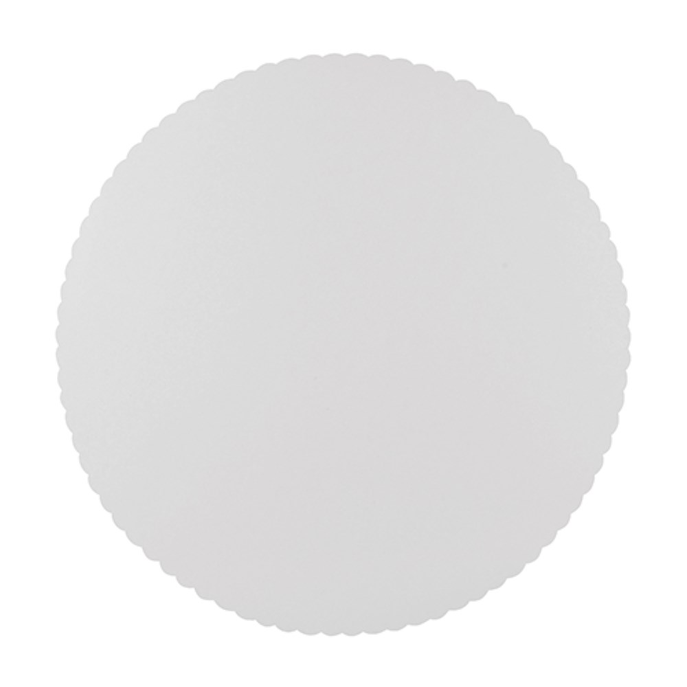 10 Tortenunterlagen, Pappe "pure" rund Ø 28 cm weiss mit gezacktem Rand
