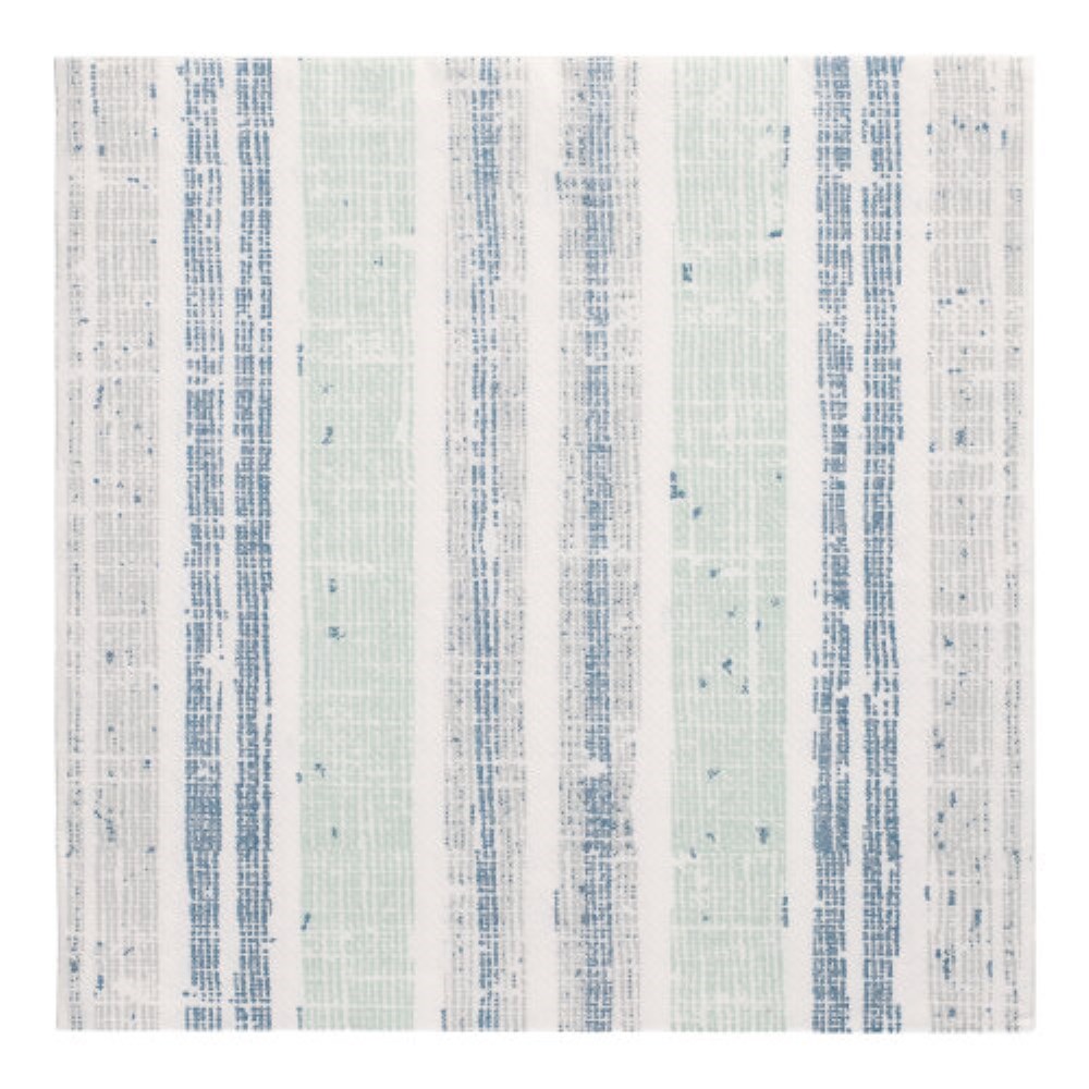 50 Servietten "ROYAL Collection" 1/4-Falz 40 cm x 40 cm dunkelblau "Stripes"