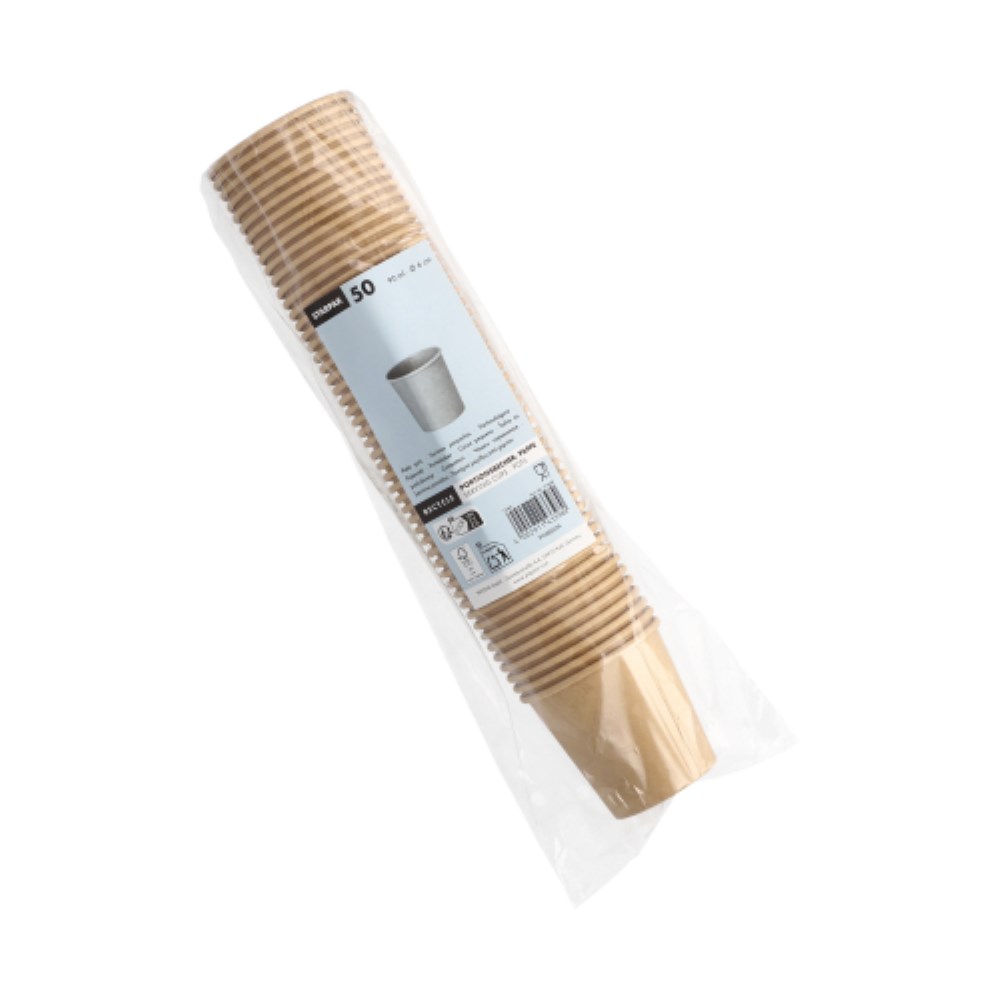 50 Portionsbecher, Pappe 90 ml Ø 6 cm · 5,8 cm braun