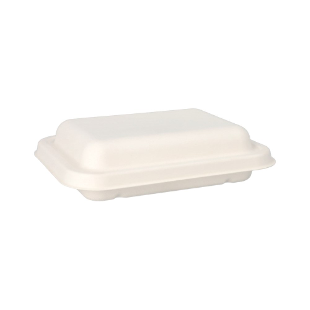 50 Schalen, Zuckerrohr "pure" ungeteilt 3 cm x 15,3 cm x 20,3 cm weiss