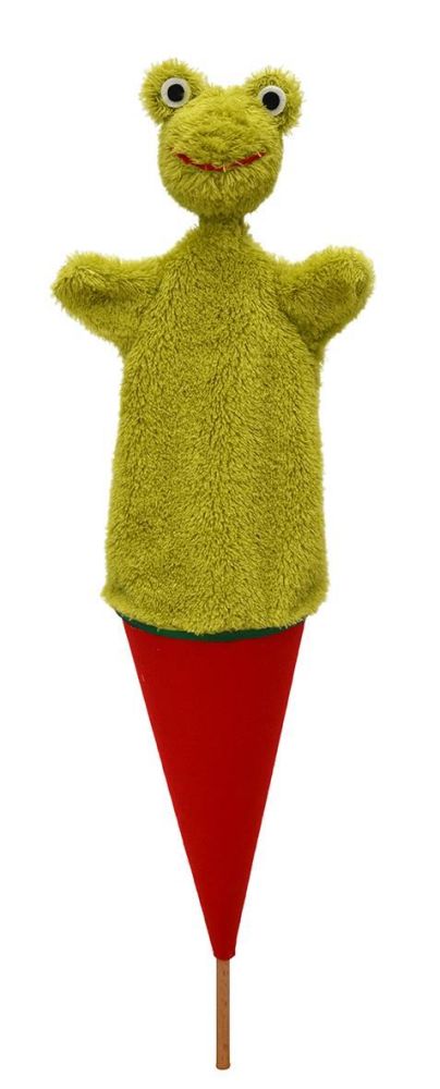 Stabpuppe Frosch - made in Europe - Vintage Spielzeug