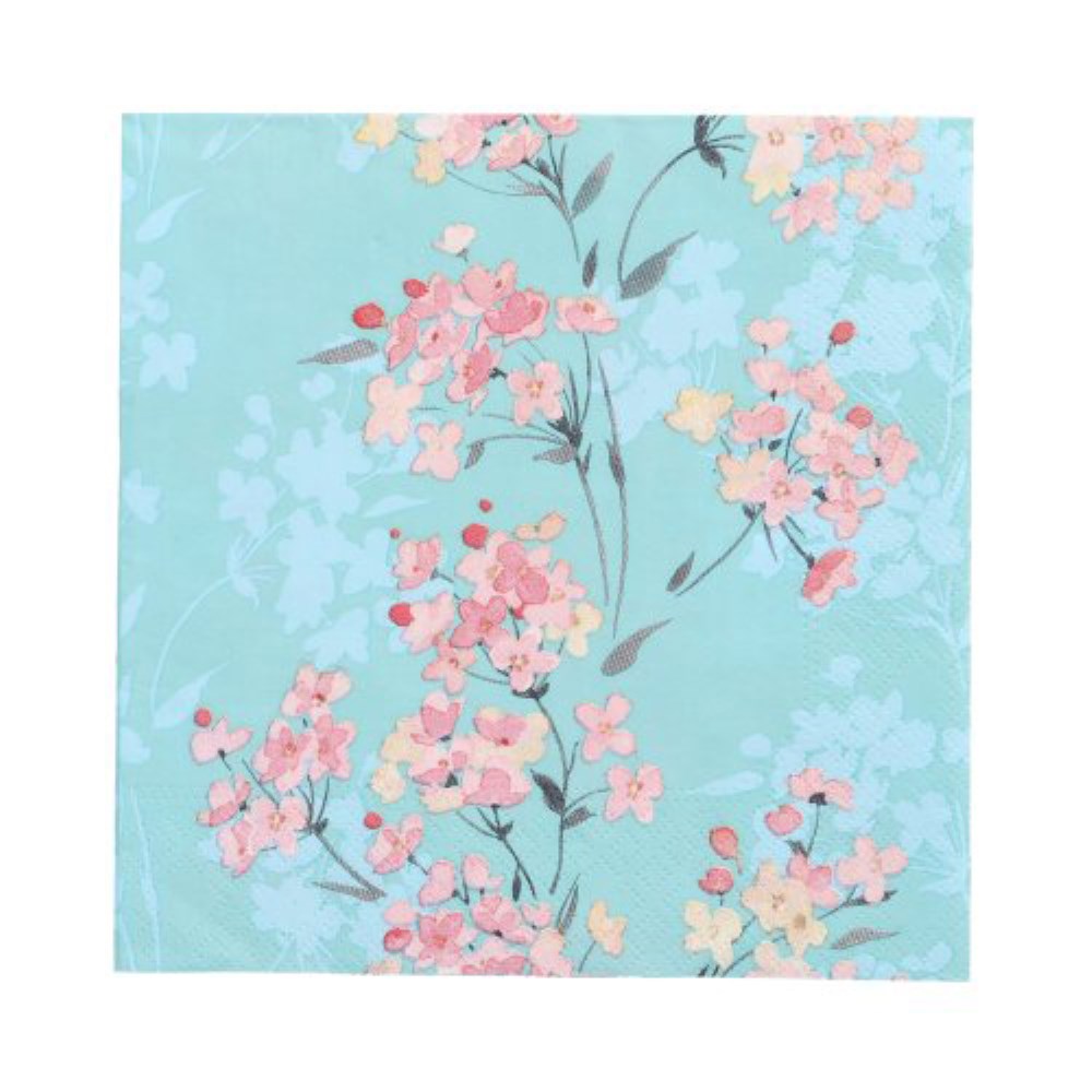 20 Servietten, 3-lagig 1/4-Falz 33 cm x 33 cm "Flower Tendril"