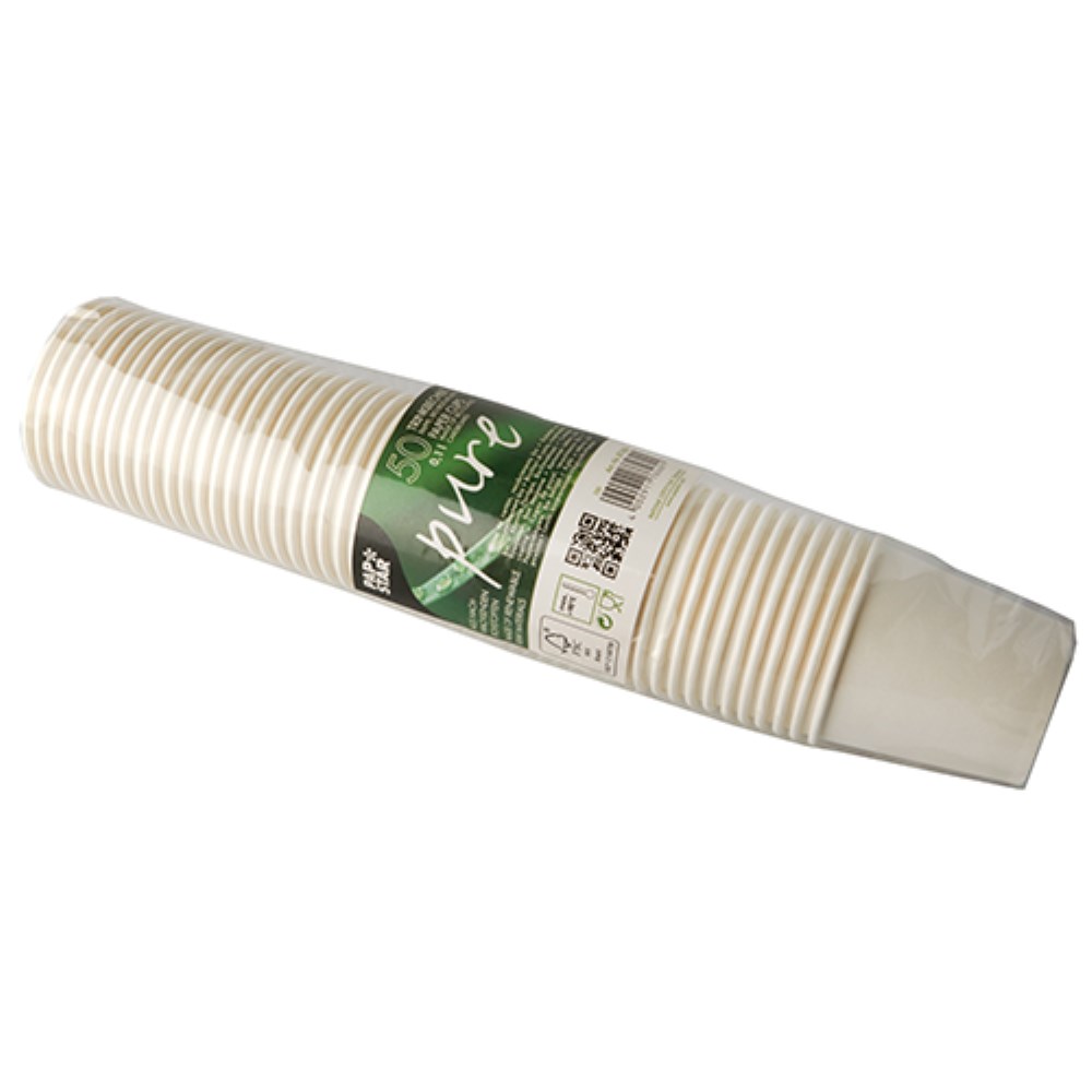 50 Trinkbecher, Pappe 0,1 l Ø 6,3 cm · 6 cm weiss