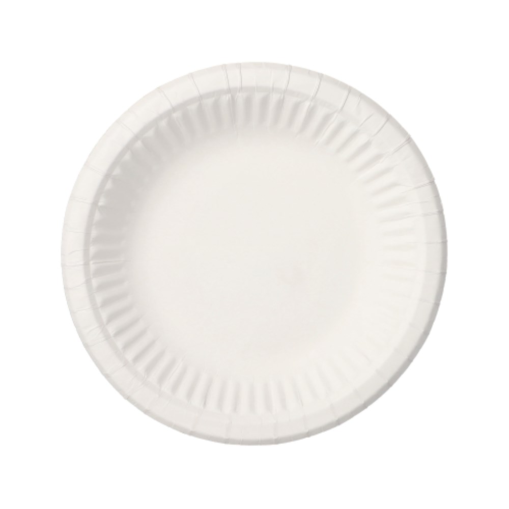 30 Schalen, Pappe "pure" rund Ø 19 cm · 3 cm weiss