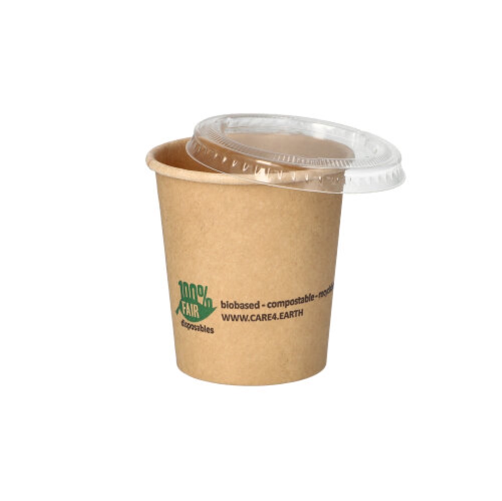 50 Portionsbecher, Pappe 120 ml Ø 6 cm · 6,6 cm braun