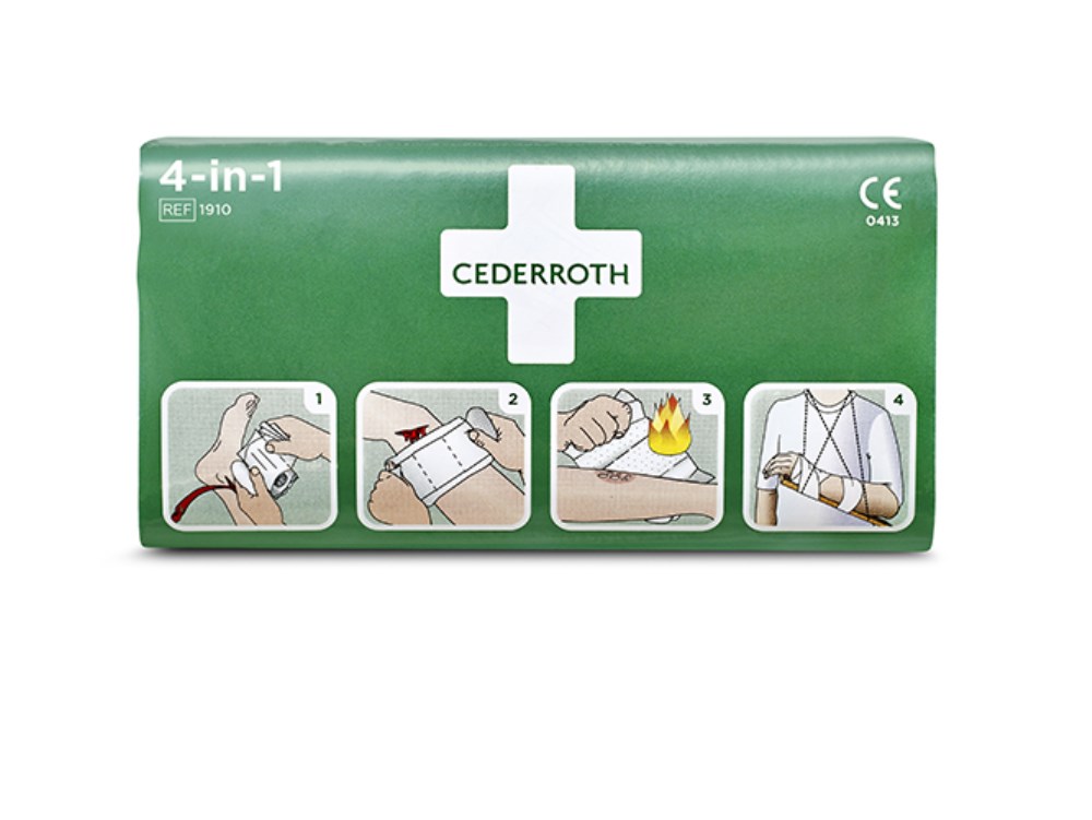 "Cederroth" 4 in 1 Blutstiller Wundverband Set, 3-teilig "Cederroth" 4 in 1 Blutstiller Wundverband Set, 3-teilig