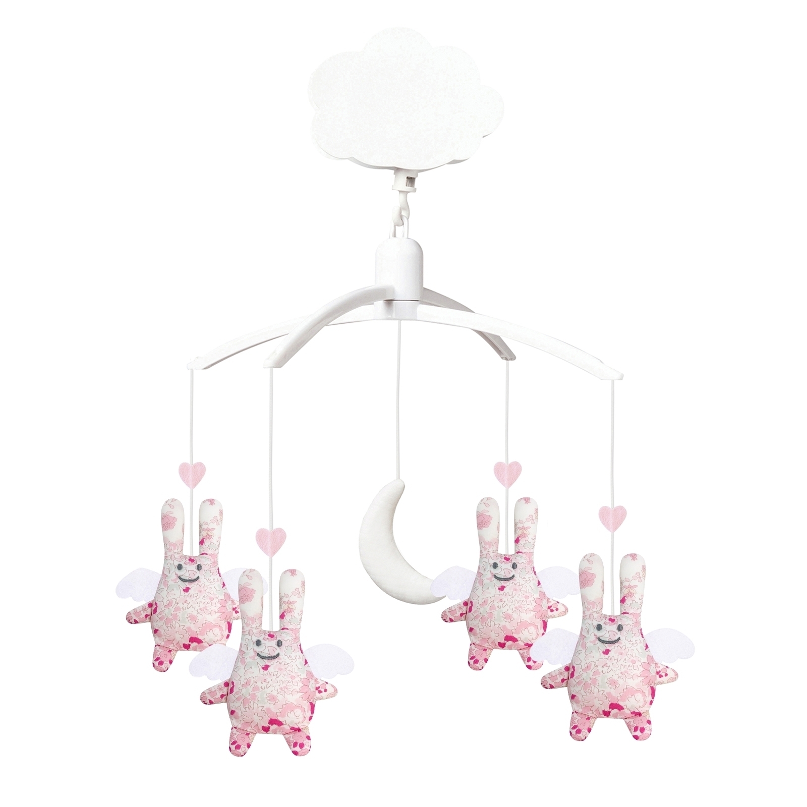 Musik Mobile Engelshase Rosa Blumen