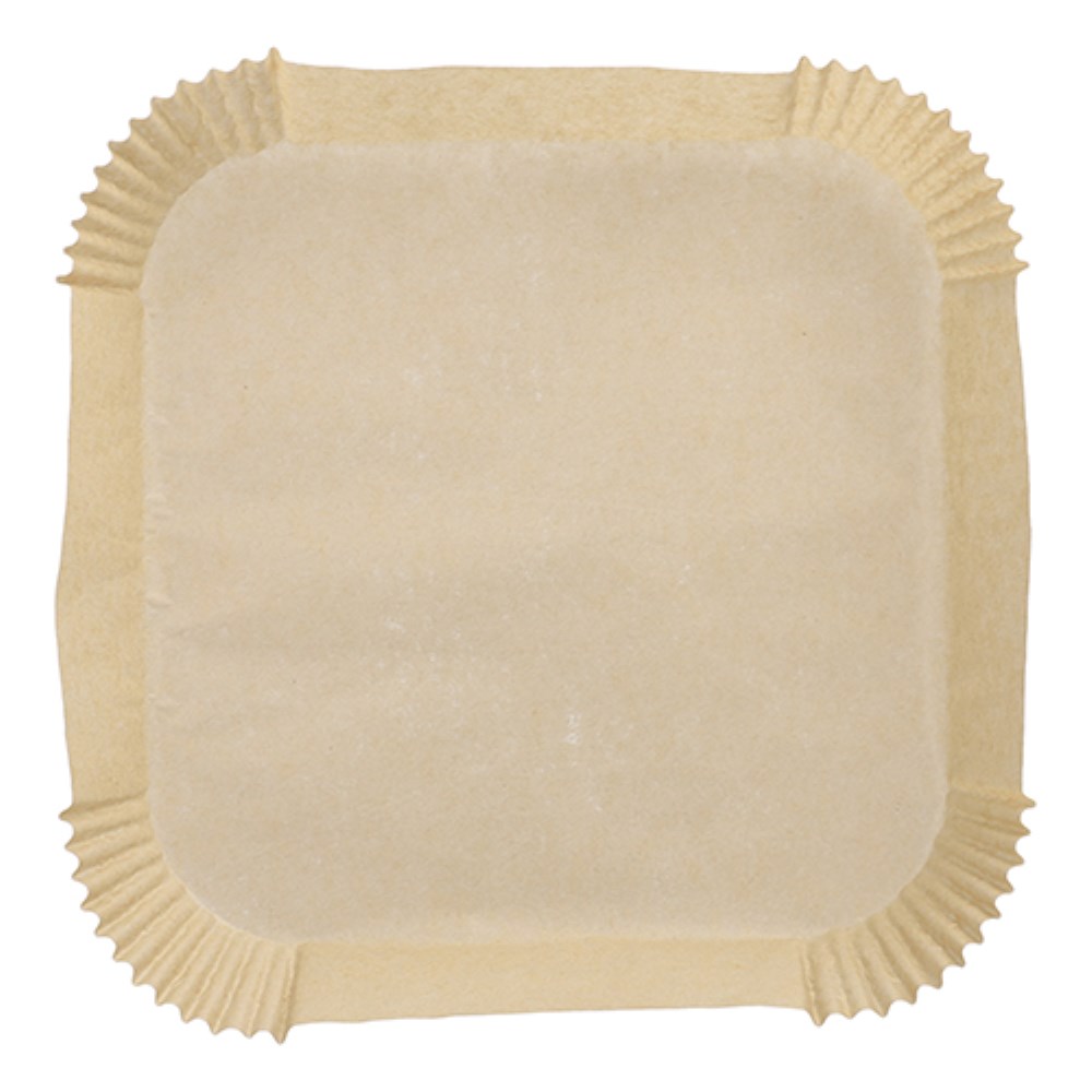 100 Backpapiere 23 cm x 23 cm x 4,5 cm braun für Heißluftfritteusen