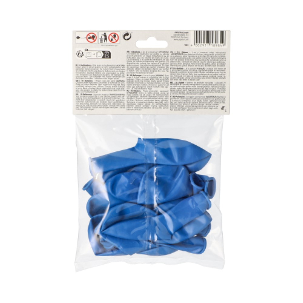 10 Luftballons Ø 25 cm blau