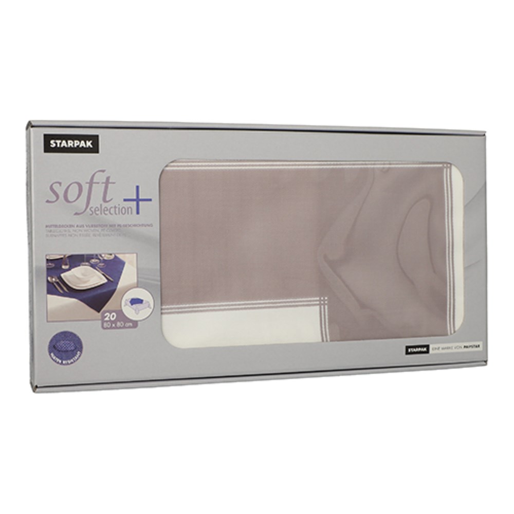 20 Mitteldecken, stoffähnlich, Vlies "soft selection plus" 80 cm x 80 cm grau "Frame" 20 Mitteldecken, stoffähnlich, Vlies "soft selection plus" 80 cm x 80 cm grau "Frame"