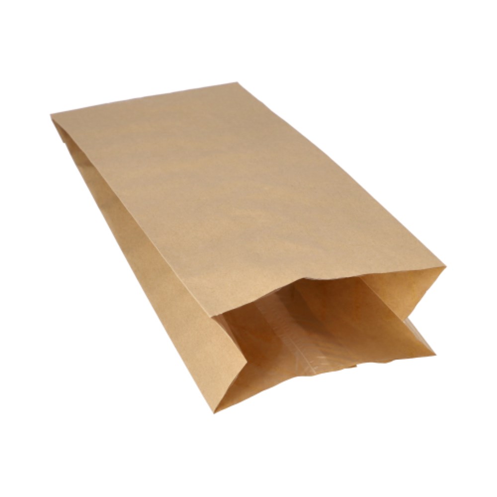100 Warmhaltebeutel, Papier mit PE-Einlage 24 cm x 10,5 cm x 5,5 cm braun